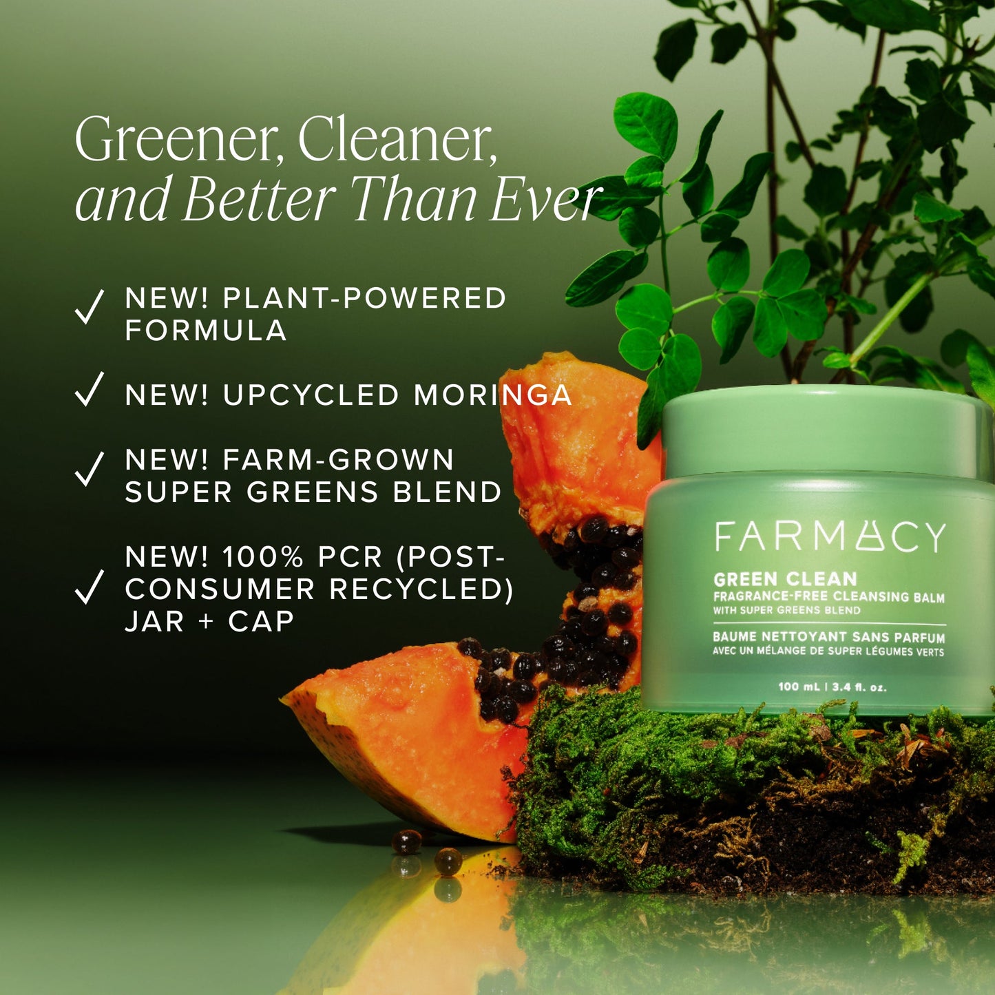 Green Clean Fragrance-Free Cleansing Balm Travel Size